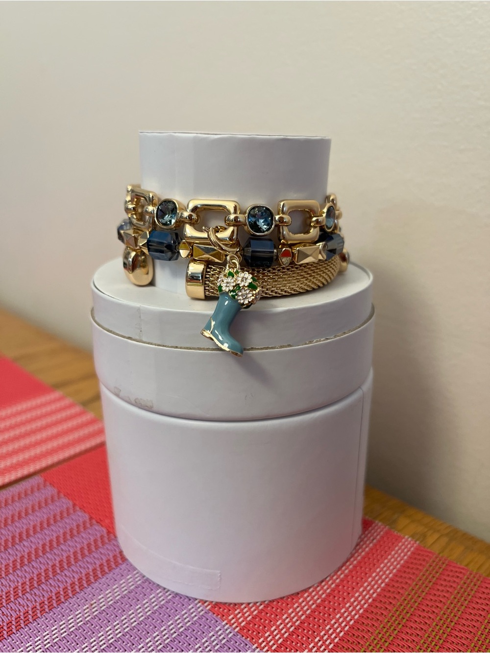 Bomb Party Gold plated Bracelet Stack rain boot flowers Spring 2026